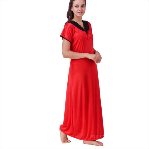 Ladies Nighty Bright Satin Fabric