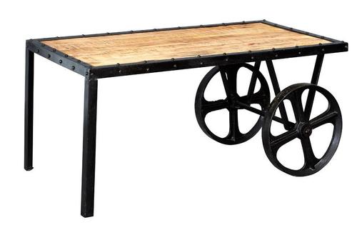 Handmade Rolling Cart Coffee Table