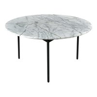 Marble Coffee Table - Wrought Iron & Wood, 60d X 45h Cm | Antique Handmade Artwork, European Design For Living Room