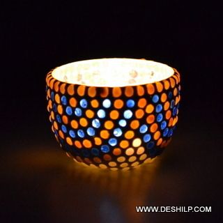 Small Glass T Light Candle Holder