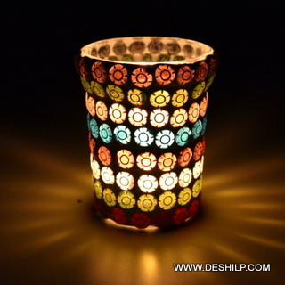 Mosaic Handmade Glass Votive for gifts