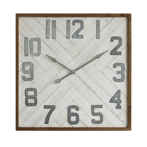 Wood and Metal Wall Clock