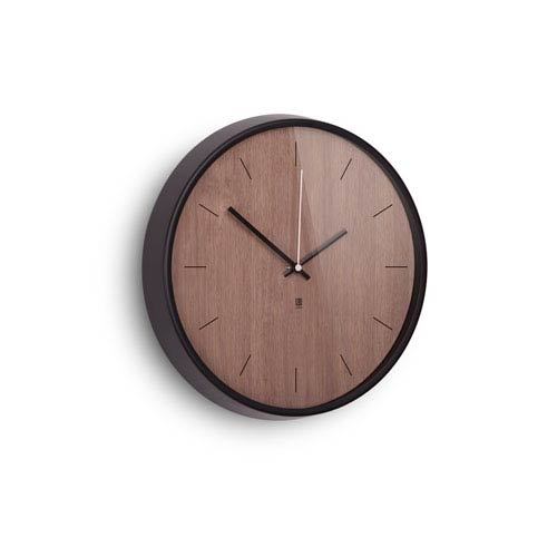 Black and Walnut Wall Clock