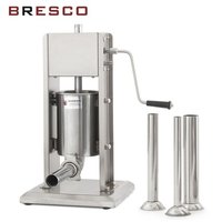 Manual Sausage Filler - 3l To 10l Capacity | Stainless Steel, 600 X 260 X 240 Mm, 11 Kgs Weight, Adjustable Funnel Nozzles