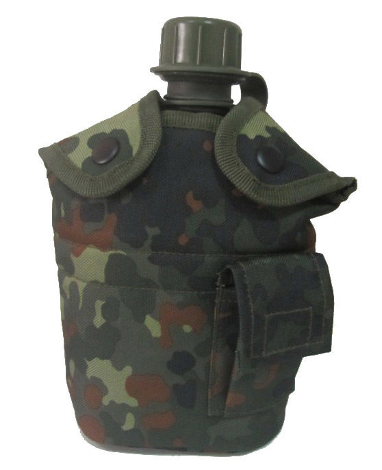 Military Plastic Water Bottle With Aluminum Cup