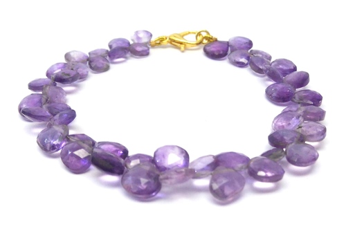 Natural Amethyst Pear Shape beaded bracelet Natural Amethyst Pear Shape beaded bracelet