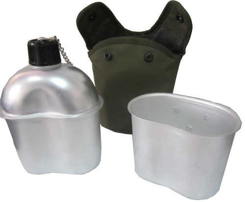 Military Aluminum Water Bottle With Cover Size: As Per Buyer