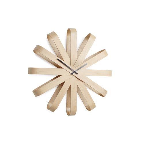 Ribbon Wood Wall Clock
