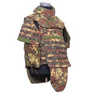 NIJ IIIA Italy Army Camouflage Full Protection Ballistic Jacket