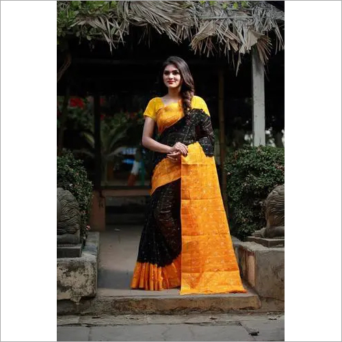 Bandhani Printed Bhagalpuri  Saree