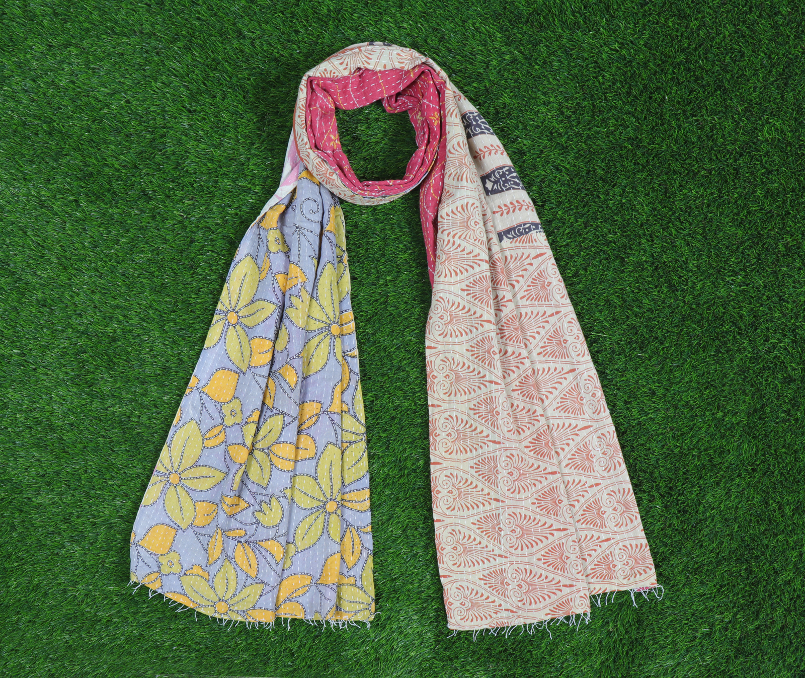 Kantha Cotton  Printed Scarves