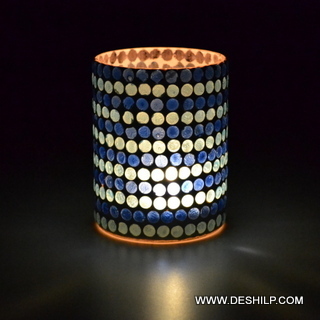 OldWorldSpark Mosaic T-Light Vessel
