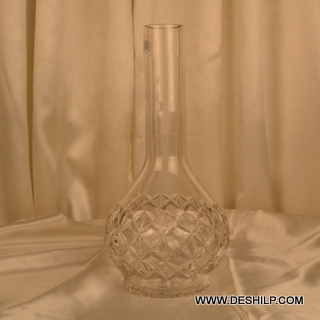 Crystal Cutting Glass Flower Vase