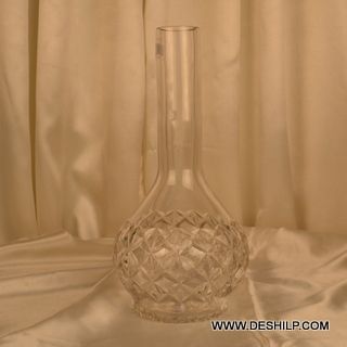 Crystal Cutting Glass Flower Vase