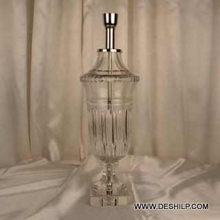 Pedestal Glass Decor Table Lamp