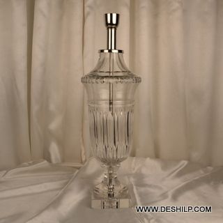 Transparent Pedestal Glass Decor Table Lamp