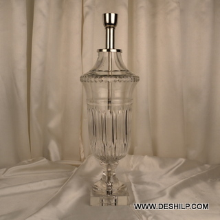Pedestal Glass Decor Table Lamp