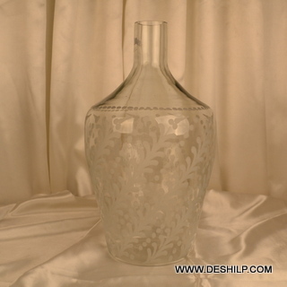 Big Matki Shape Clear Flower Vase
