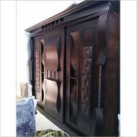 Dark Brown Wooden Handcrafted  Almirah