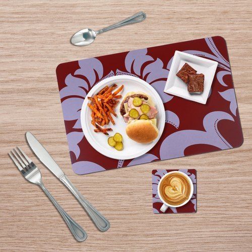 Red And White Table Mat