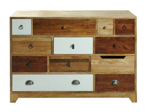 Handmade Side Board With Walnut Finish On Drawer