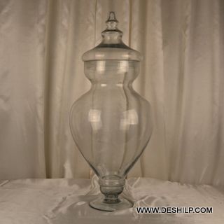 Big Clear Glass Jar With Glass Lid