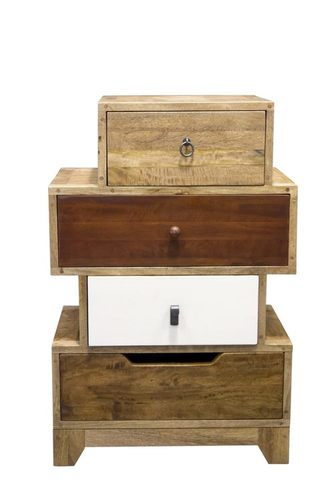 Handmade Side Board With Walnut Finish On Drawer