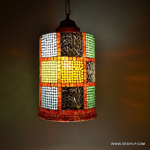 Multi Mosaic Glass Wall Lamp