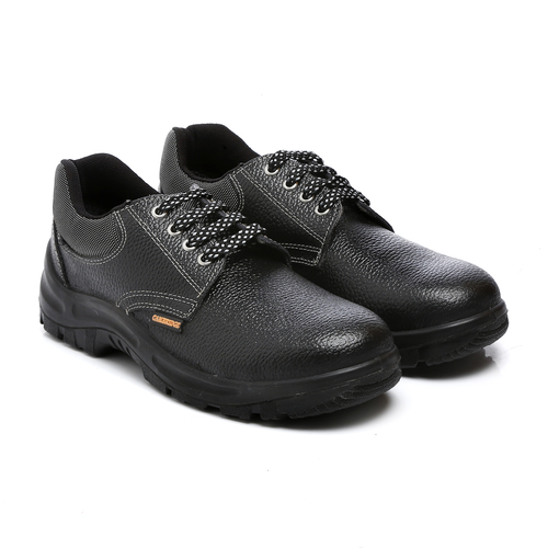 Black Genuine Leather Pu Safety Shoes