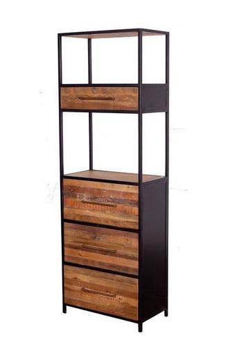 Wooden Book Shelf with Drawers - Solid Rosewood, 1143x635x1524 mm | Durable, Easy to Clean, No Assembly Required, European Style