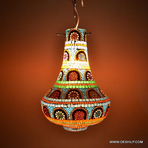 Handicraft Glass Wall Hanging Lamp