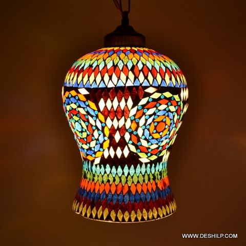 MULTI MOSAIC GLASS WALL LAMP