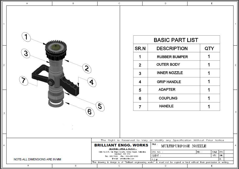 Water Jet Spray Nozzle