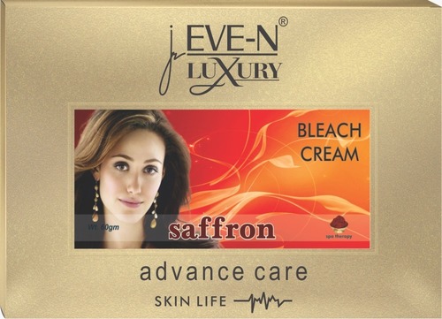 Eve-N Luxury Bleach Cream - 60G | Saffron Infused, Skin Brightening & Lightening, Easy to Use, Single Use, Ideal for Women