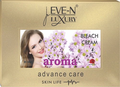 Eve-N Luxury Bleach Cream Aroma - 60 G , Skin Brightening & Lightening for Women, Easy to Use, White Color, 6-8 Months Shelf Life, Single Use