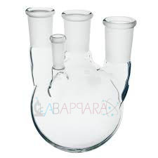 Flask Round Bottom, Four Neck