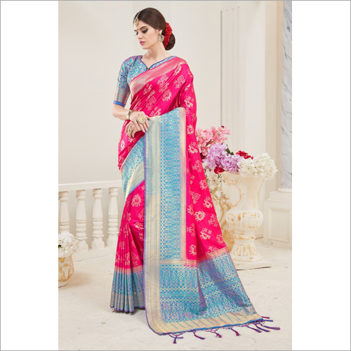 Available Is Multicolored Ladies Crepe Saree