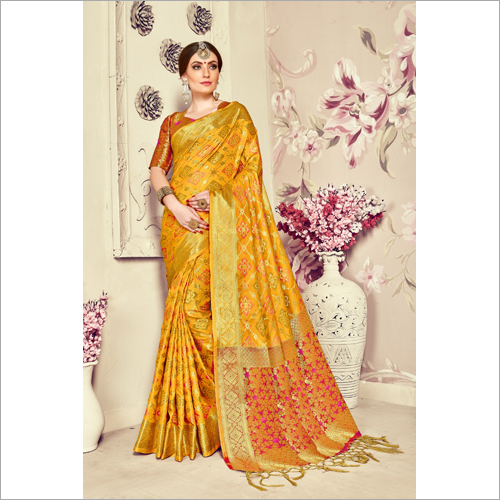 Available Is Multicolored Ladies Designer Net Saree