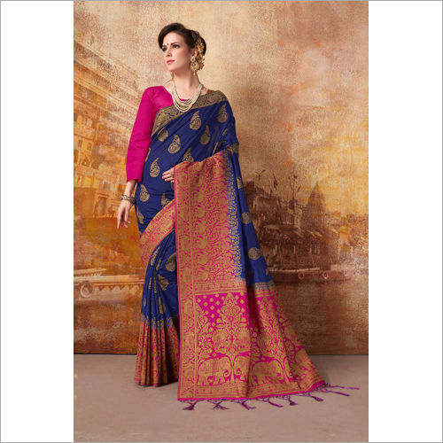 Available Is Multicolored Ladies Traditional Saree