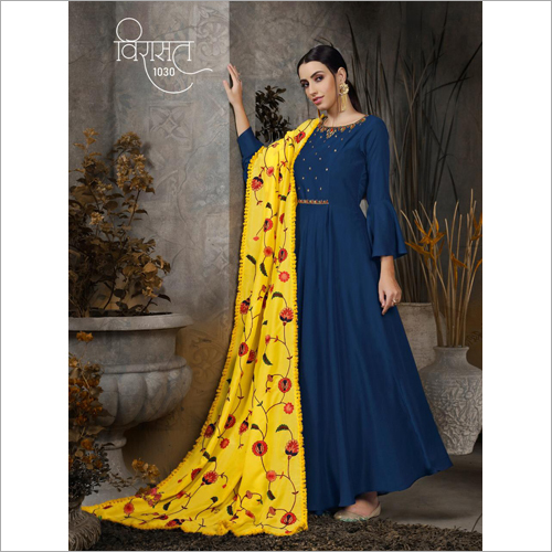 Available In Multicolored Ladies Silk Salwar Suit