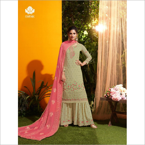 Available In Multicolored Ladies Wedding Sharara Suit