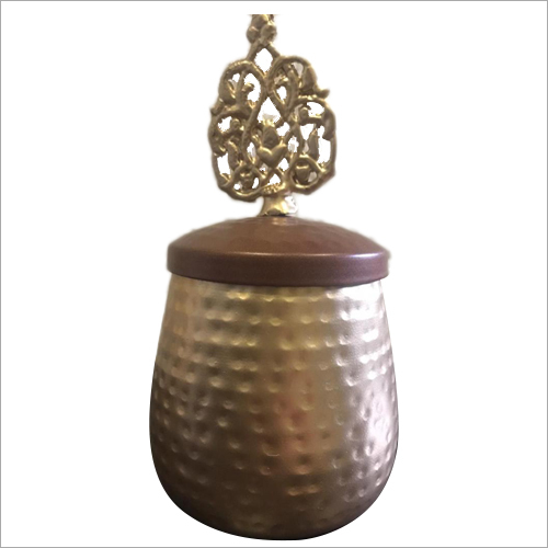 Copper Hammered Small Jar Design: Antique