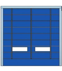Star Fold Up Door - Stainless Steel Box With S5 Controller And Frequency Converter, Includes Safety Sensor, Push Button, And Safety Edge