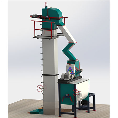 1 Ton\hr-3 Ton\hr Standard Feed mill Plant