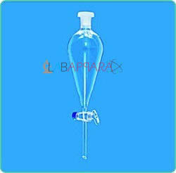 Separating Funnels with Screw type, PTFE Needle Valve Rotaflow stopcock Interchangeable Stopper