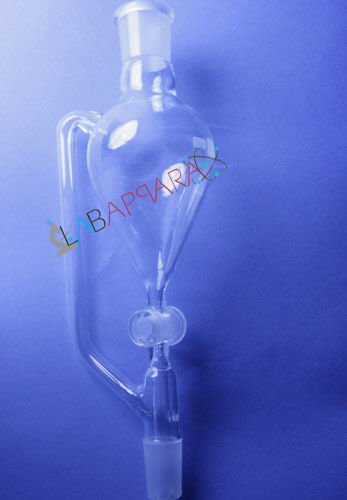 Pressure Equalising Funnels Pear shape with socket Glass key stopcock and stem with cone.
