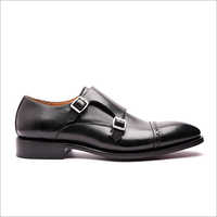 Black Double Monk Strap Shoe