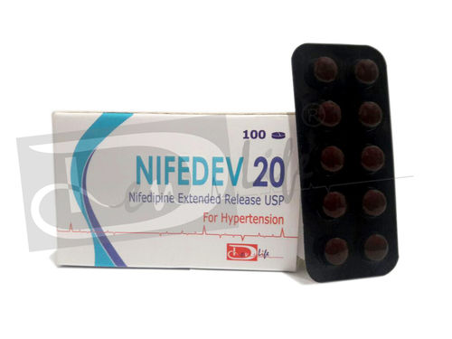 Nifedipine विस्तारित रिलीज टैबलेट यूएसपी 20 मिलीग्राम