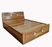 Double Wooden Bed
