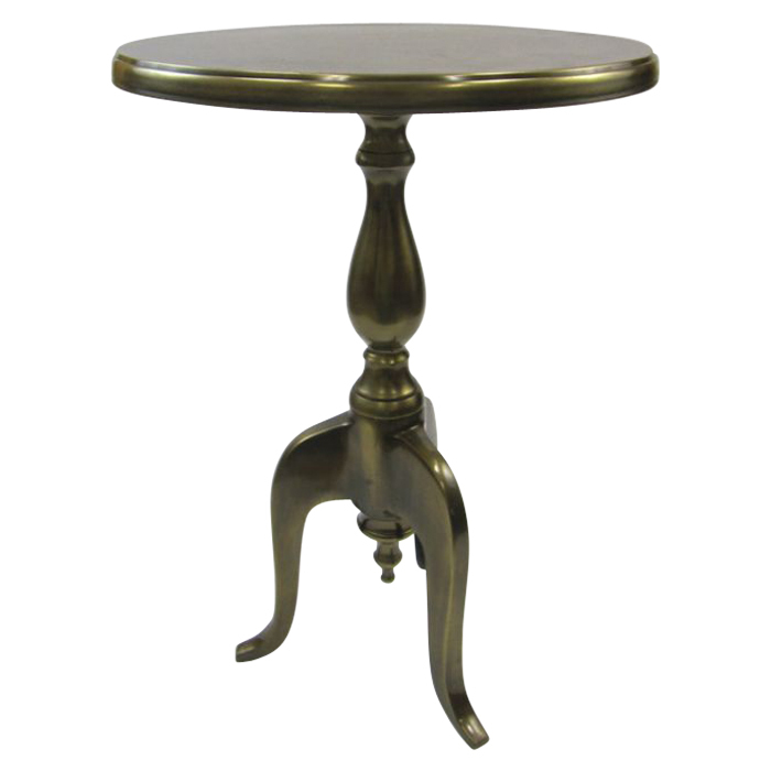 Round Cast Aluminum Outdoor Patio Bronze Table - Cast Aluminum, 3-Leg Base, Round Top | Durable, Elegant Design, Easy Cleaning